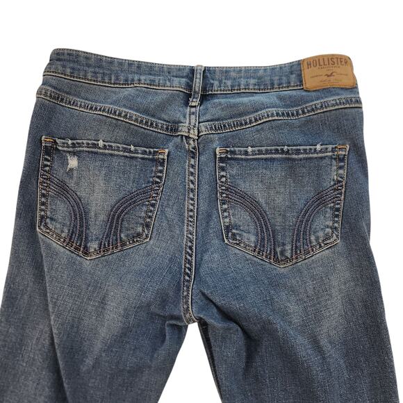 Vintage Y2k Hollister Jeans Womens 7R 28x31 Ripped Destroyed Straight Boot 2000s - Picture 8 of 16